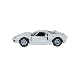 Kinsmart F GT40 MK2 Model Car, 1:32 Scale Die Cast Model, Opening Doors and Pull-Back Function, White