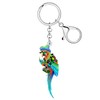 NEWEI Acrylic Macaw Parrot Keyring Colourful Bird Keychain for Women
