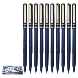 HF830 Fineliner Pens, BLUE, Fine Point (0.5mm), Pack of 10, Ideal for Drawing Sketching Writing Colouring Calligraphy Illustration, iZOFAX Black Ball Pen