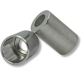 UMikke R12 R134a Thin Hose Caulking Tool Aluminum Sleeve [19.0/12.0/35.1] Crimping Air Conditioner Gas Leak Repair U2-2 Pieces