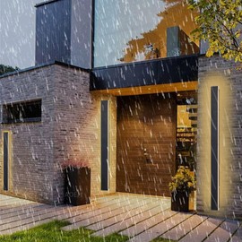 AOEH Lange Wandleuchte Villa Wandleuchte Schwarze Wandleuchte Wasserdicht Ip65 Aluminium Acryl Au?en LED Wandleuchte fr G?rten, Terrassen,Schlafzimmer Wohnzimmer Innen wandleuchte,20cm*1/7W,Warm light