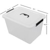 Readsky 4-Pack Clear Plastic Storage Latch Bin with Lids and