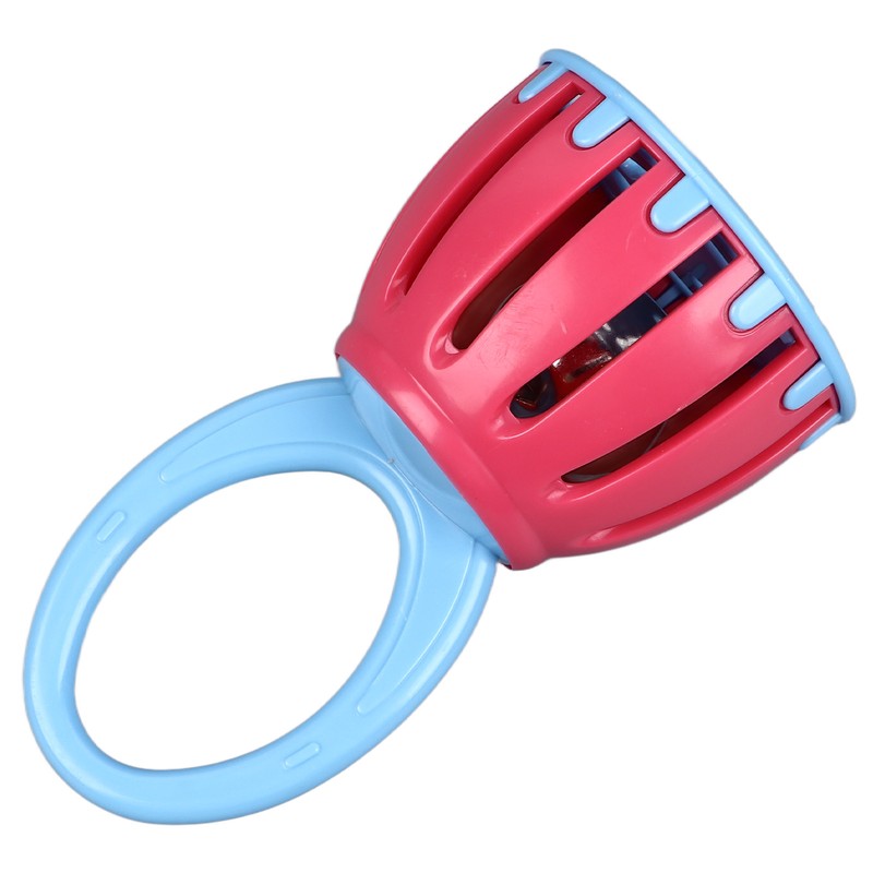 Handled Cage Bell Babies Rattle Orff Plastic Kids Music Percussion