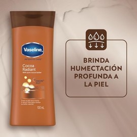 VASELINE Crema Corporal, Piel Con Aspecto Saludable y Radiante, 100 ml, Cocoa Radiant