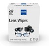 ZEISS Lens Wipes - 200 Count (Pack of 1) Individually Packed Disposable Cloths for Glasses, Cameras, and Binoculars, Portable Spectacle Cleaning On The Go