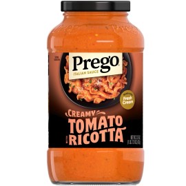 Prego Creamy Tomato Pasta 🍝 Sauce With Ricotta 🧀 Cheese, 24 oz Jar