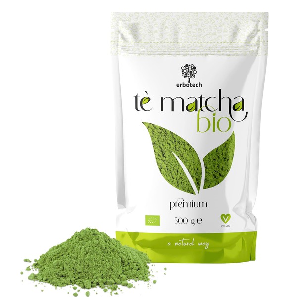 Erbotech ERBOTECH Matcha Tea, Japanese Green Tea Powder, 500g Bag,