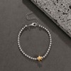 Wendalern Cubic Zirconia Tennis Bracelet Gold Heart Charm Tennis Chain