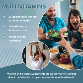Grape Tree Multivitamins 240 Capsules 8 Month Supply Multivitamin Tablets for Women & Men Vegetarian Multi Vitamins with Vitamins C, E, A, D3, B1, B2 and Niacin. Gluten Free No Artificial Flavours