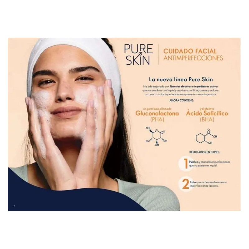 Kit Facial Para Piel Grasa Anti-acne Pure Skin-oriflame