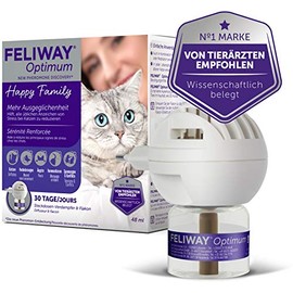 FELIWAY® Optimum Starter Set, Anti-Stress Cat Evaporator for Socket and Refill Bottle, 48 ml