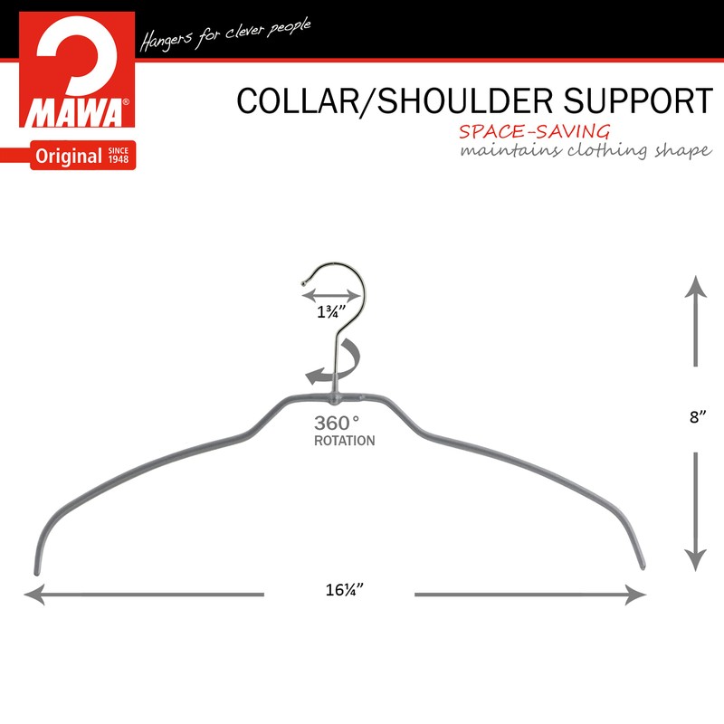 Mawa Reston Lloyd Silhouette Ultra-Thin Series, Non-Slip Space Saving Shirt