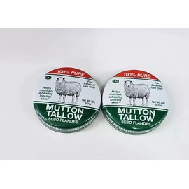 CEBO DE CARNERO GERMA BRAND 2Pcs 100% PURE MUTTON TALLOW/ SEBO FLANDE