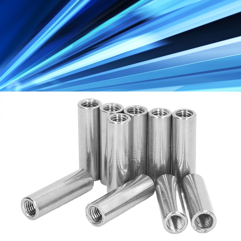 10PCS Female Thread Coupling Nut M8 X 1.25 12 L40mm