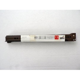 Hettich Item No. 608 Roller Sliding Guide with One-Sided Forced Guidance, Double Lock and Anti-Roll Protection, Brown Steel 300 mm, Extension 213 mm, Pack of 2