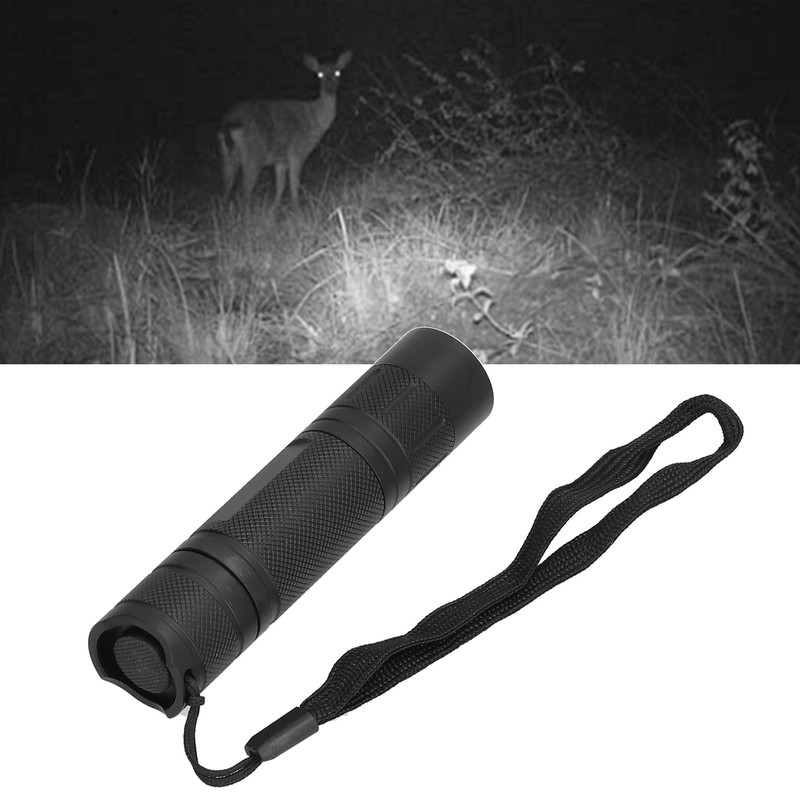 IR Flashlight Zoomable IPX54 Waterproof Anti Reverse Connection Comfortable Grip
