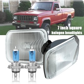 SHENKENUO Pair 7x6" 5x7 Halogen Headlight High/Low Beam for Peterbilt 330 1995-2005 Truck