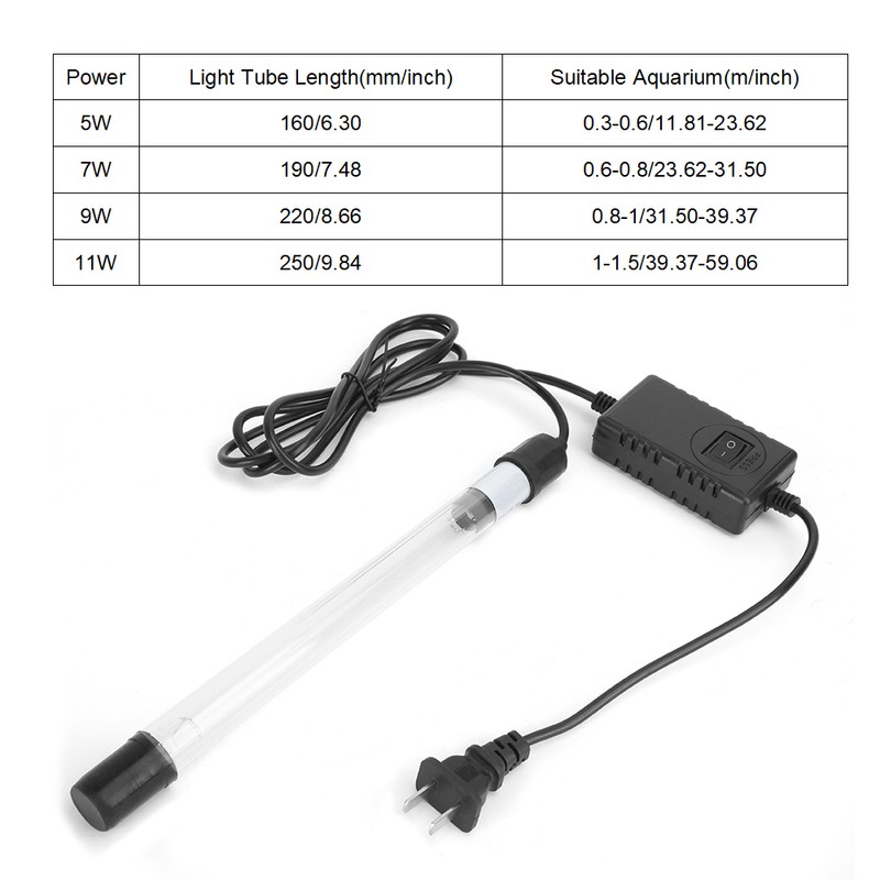 Single Tube Ordinary Fish Tank UV Sterilization Lamp Aquarium Ultraviolet
