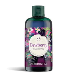 The Body Shop Dewberry Bath & Shower Gel (1x 250ml) Refreshing Body Wash with Fruity and Floral Scent, Gentle Cleanser with Community Fair Trade Aloe Vera, Vegan Certified, 250ml