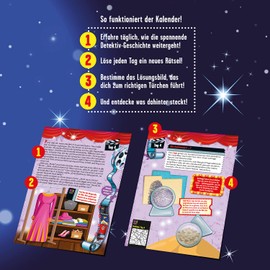 KOSMOS 630577 The Three Advent Calendar, Discover the Secret Behind the Film Scenes, Solve Exciting Puzzles, with 24 Detective Gimmicks, Toy Advent Calendar for Children from 8 Years