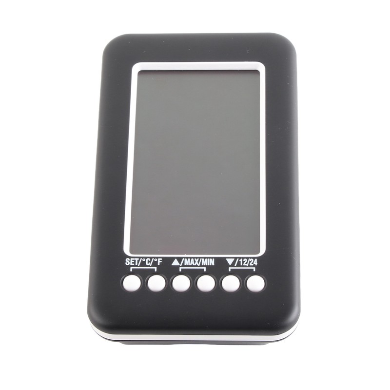 CJ3316RF 4in Thermometer with Clock Function Indoor Outdoor Digital Wireless