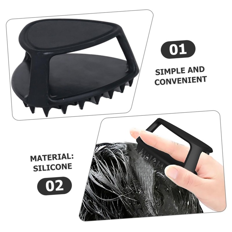 SAFIGLE Men Beard Brush and Scalp Scrubber Hair Wash Comb