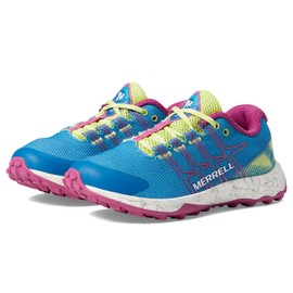 Merrell Moab Flight Low Hiking Shoe, Teal/Lime/Fuchsia, 10.5 US Unisex Big Kid