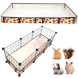 JOGEPEYO Guinea Pig Cage Liner，Washable Waterproof Oxford Cloth Cage Liners for Small Animals,Hamster Chinchilla Hedgehog Rabbit and Other Small Animals Not Include Cage (12x36 inches)