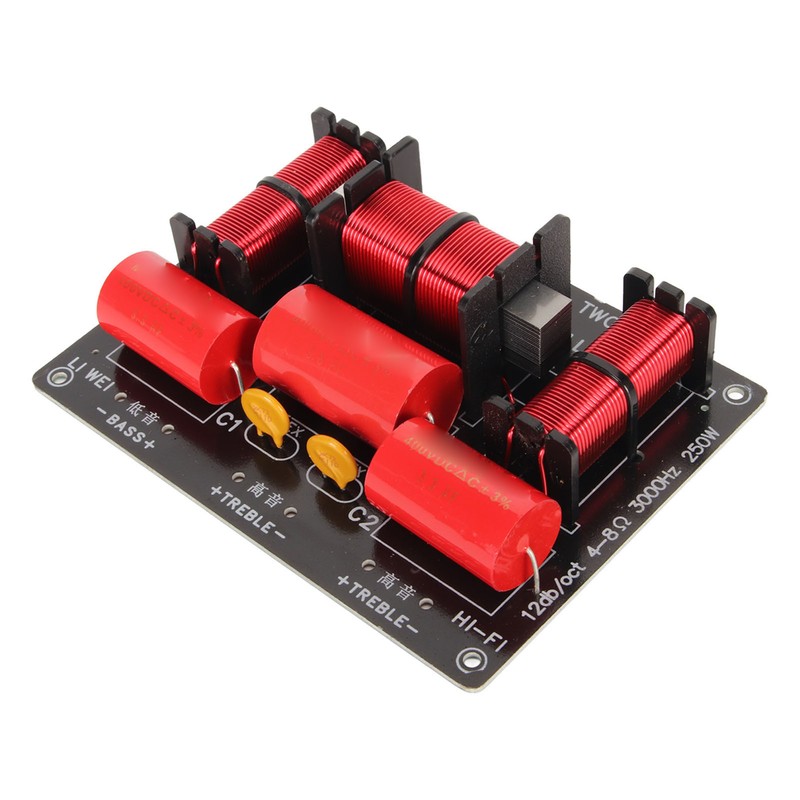 3 Way Crossover Filter Professional PCB Treble Bass Sound Frequency