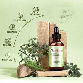 Organic Rosemary 0il for Hair Growth Pure Essential Oil for Dry Damage Hair Dandruff Scalp Treatment Hair Loss Eyelashes Eyebrows Hair Care