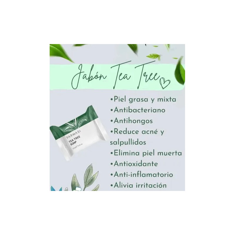 Tonico/sérum/jabón Tea Tree/control Acné/grasa/farmasi