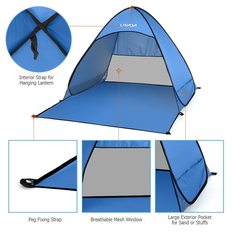 Lixada Automatic Instant Pop Up Beach Tent Lightweight Outdoor UV
