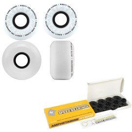 Ricta Skateboard Wheels with Hybrid Ceramic Bearings 56mm 92A Clouds White/Black