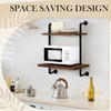 Nuanchu Microwave Oven Rack 2 Tier Wall Mount Microwave Shelf