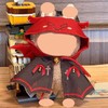 17cm Clothes Set(NO Doll), Black and Red Cloak and Hat