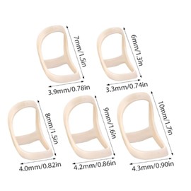 5Pcs White Oval Finger Splint, Finger Support Trigger Finger Splint Finger Straightener Brace for Trigger/Mallet/Arthritis/Straightening, Finger Brace SupportFor Thumb Middle Pinky , Finger Supports