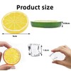30 Square ice Cubes,15 Artificial Fruit Lemon Slices, Suitable for