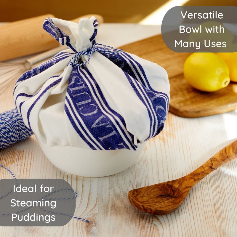 Muldale 1 Litre Pudding Basin for Steaming - Ceramic Sponge