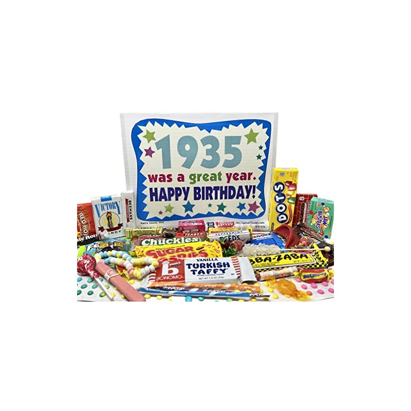 RETRO CANDY YUM ~ 1935 91st Birthday Gift Box of