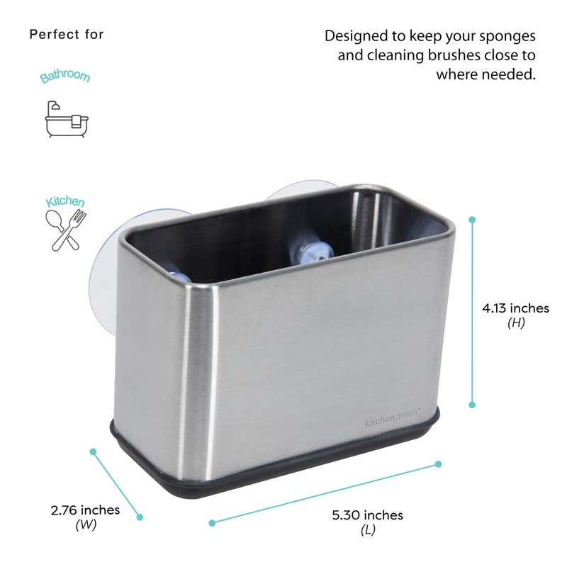 Kitchen Details Cup Sponge Holder/Basket, Space-Saving, Perfect for Kitchen or