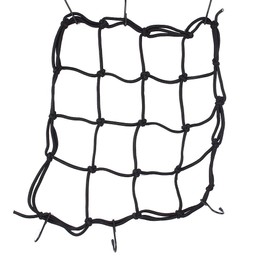 Cargo Net, 3 Colours Motorcycle 6 Hooks Hold Down Truck Organiser Bed Cargo Net Helmet Web Bungee Cord Packing Mesh for Car SUV Trunk Organiser (Black)