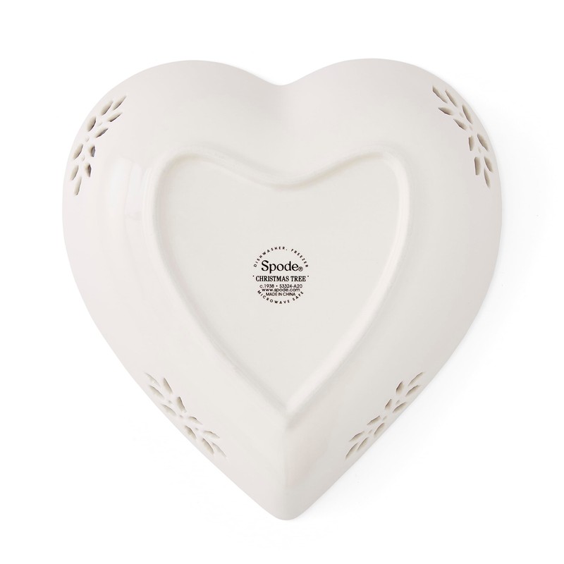 Portmeirion Home & Gifts Pierced Heart Dish Single, Ceramic, Multi-Colour,