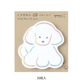 Midori 19099006 Sticky Notes, Sticky Paper, Die Cut, Dog Pattern