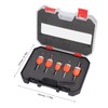Generic 5 Pcs Countersink Drill Bit Set, Adjustable Depth Stop,