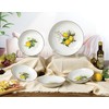 Porcelain Pasta Bowl Set, 11-inch Serving Bowl with 4 Individual