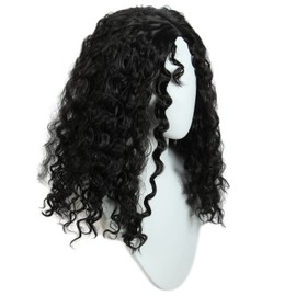 Linfairy Long Afro Black Wig For Women Costume Cosplay Fancy Dress Wigs