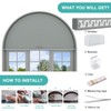 Changshade Arch Window Shades Blackout,Half Moon(Radius:36") Blackout Pleated Window Shades,