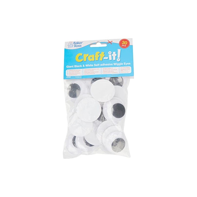 Baker Ross AX366 Occhi Googly Grandi - Confezione Da 30,