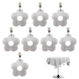 EQLEF Tablecloth Weights, Stainless Steel Tablecloth Weights with Clips for Indoor Outdoor Home Kitchen Wedding Party Picnic(8 pcs)