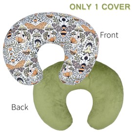Winmany Baby Nursing Pillow Cover Infant Removable Breastfeeding Pillow Cover Cute Pattern Newborn Nursing Pillowcase Slipcovers Cushion Cover for Girls Boys 22.5 x 18 (Butterflies & Bees)
